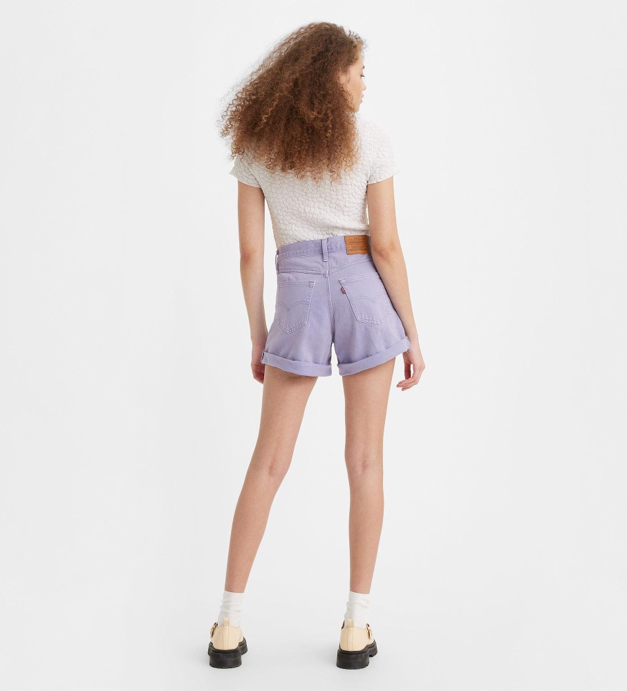 Levi's Short Mom 80' Lilás Enrolado