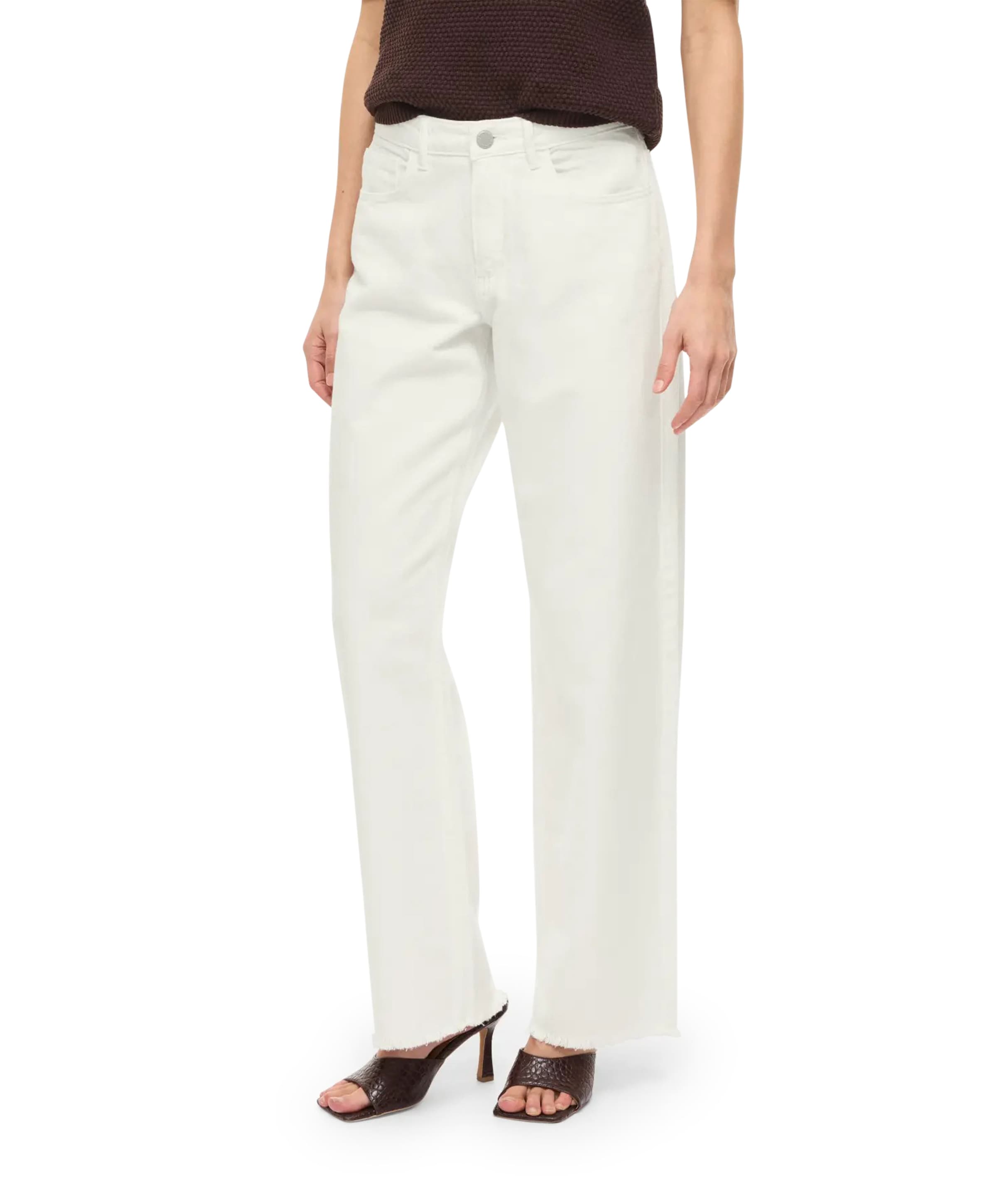 Vila VIPALMA RW WIDE WHITE PAL246 dames jeans ecru