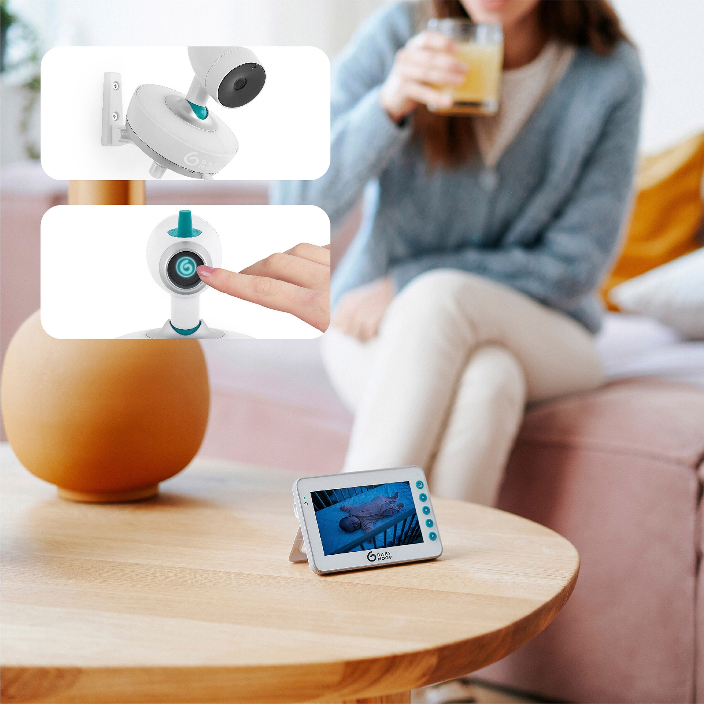 Babymoov Digitales Babyphone mit Kamera YOO-Moov 360°