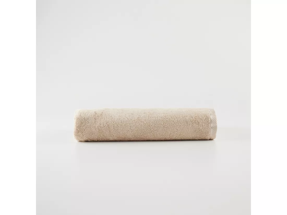 Serviette de Bain en Bambou Beige Uni - Moyenne 100x150