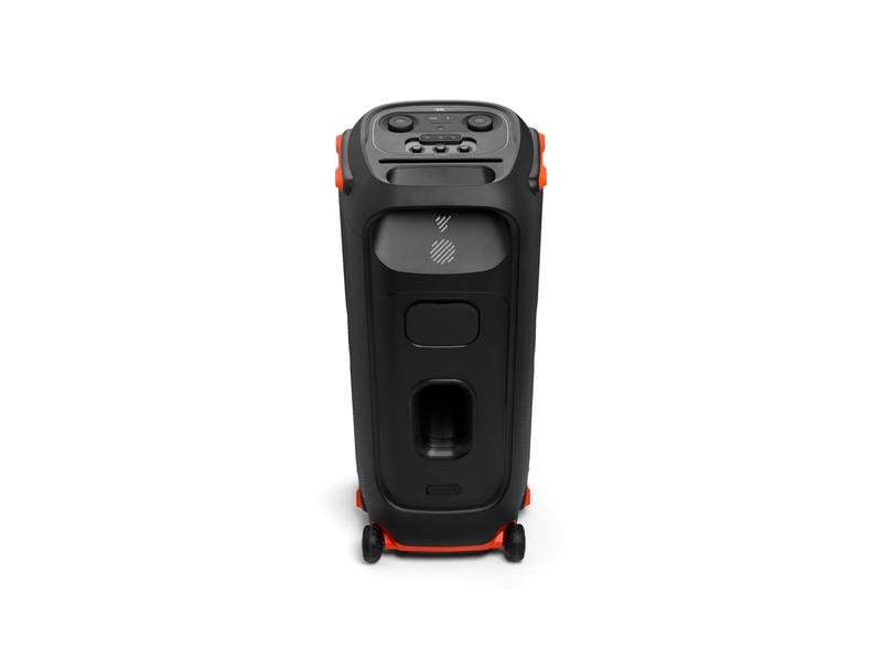 JBL Bluetooth Speaker Partybox 710 Schwarz Party-Lautsprecher mit kraftvollem Sound (800 W RMS ), eingebauter Beleuchtung und spritzwassergeschütztem Design Merkmale