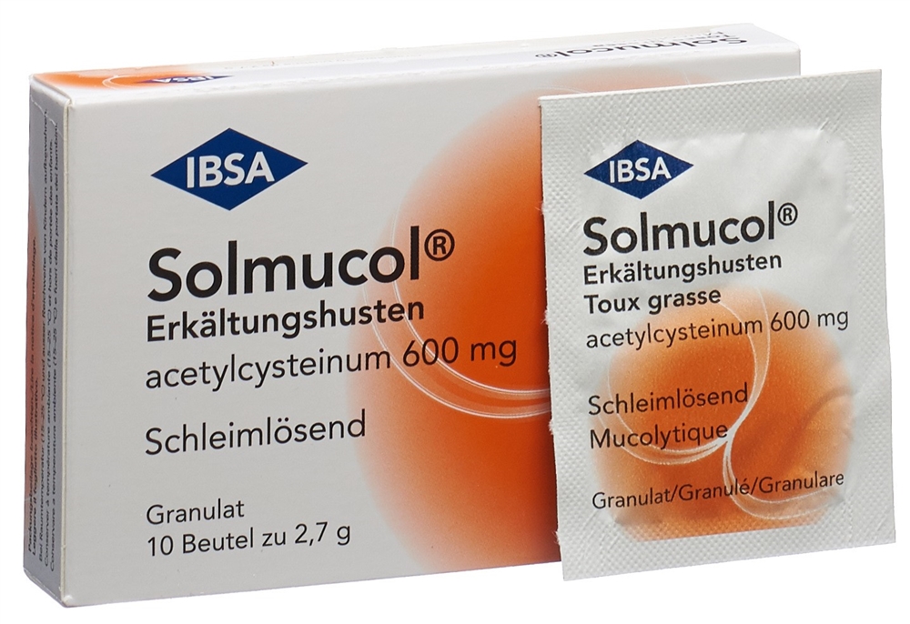 SOLMUCOL Erkältungshusten Gran 600 mg Btl 10 Stk