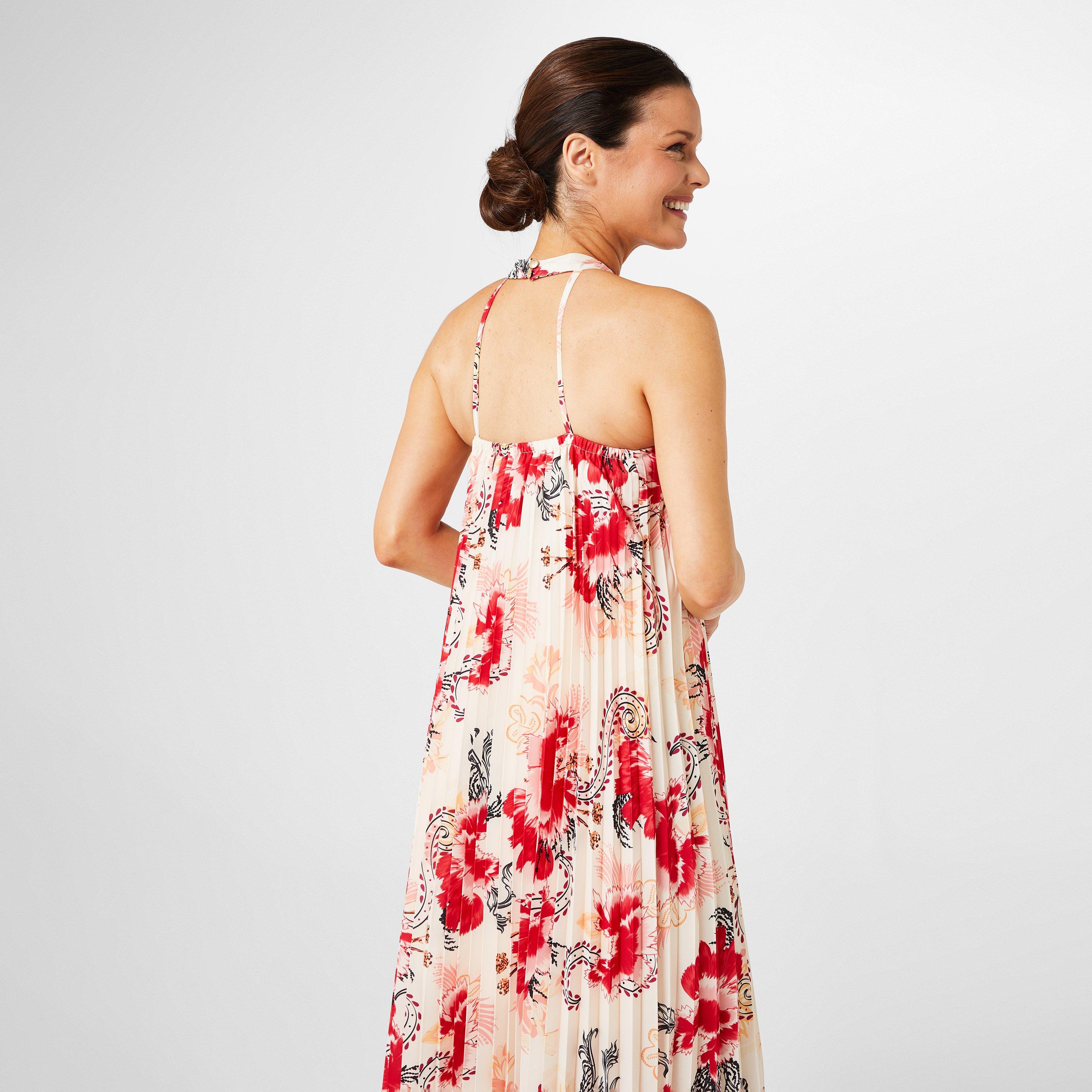 Biba Pleated Halterneck Dress