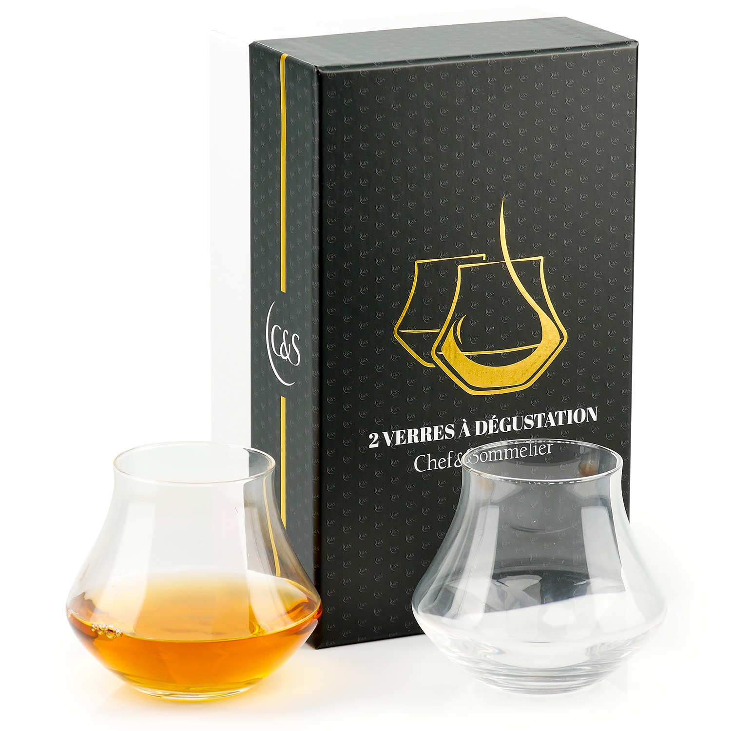 Coffret de 2 verres dégustation Warm whisky et rhum - Chef & Sommelier