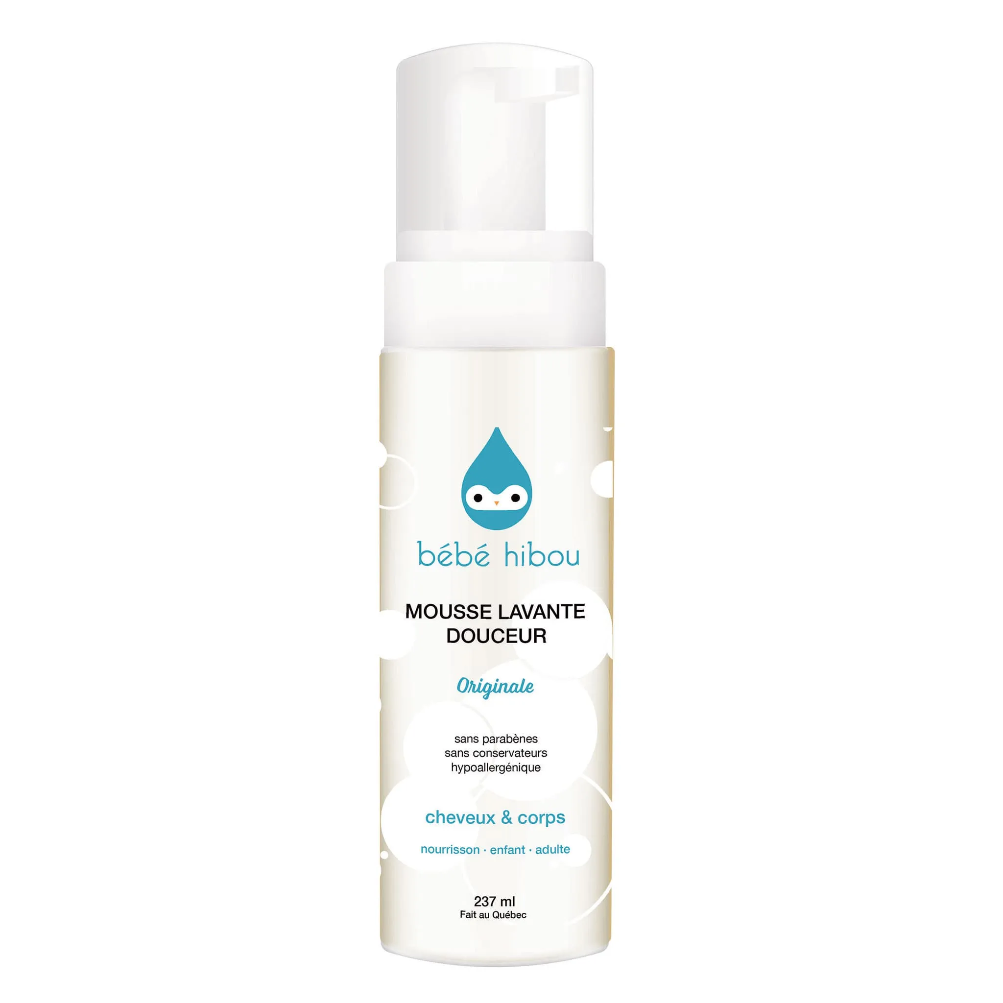 Bébé hibou Mousse Savon Lavante Douceur Corps Et Cheveux 237ml