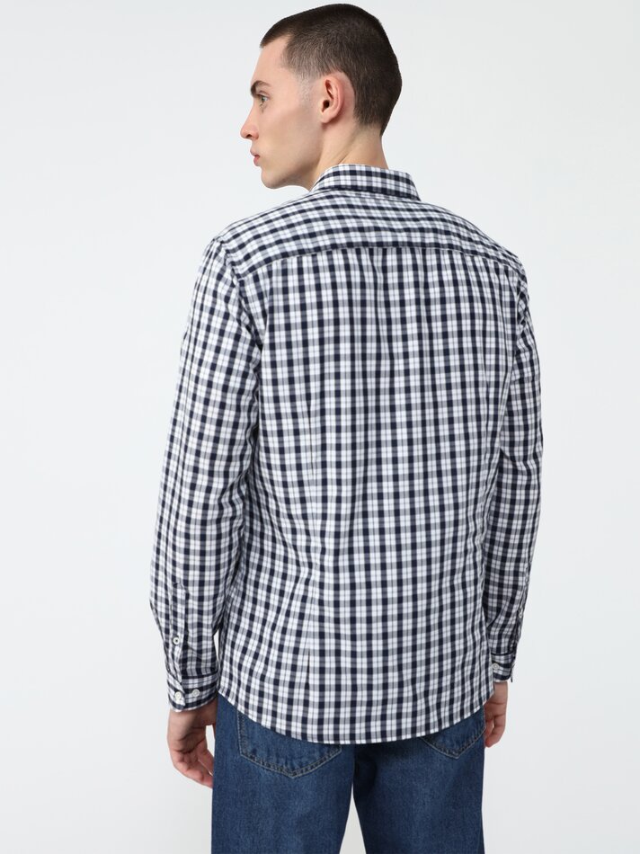 Camisa xadrez - Azul marinho escuro