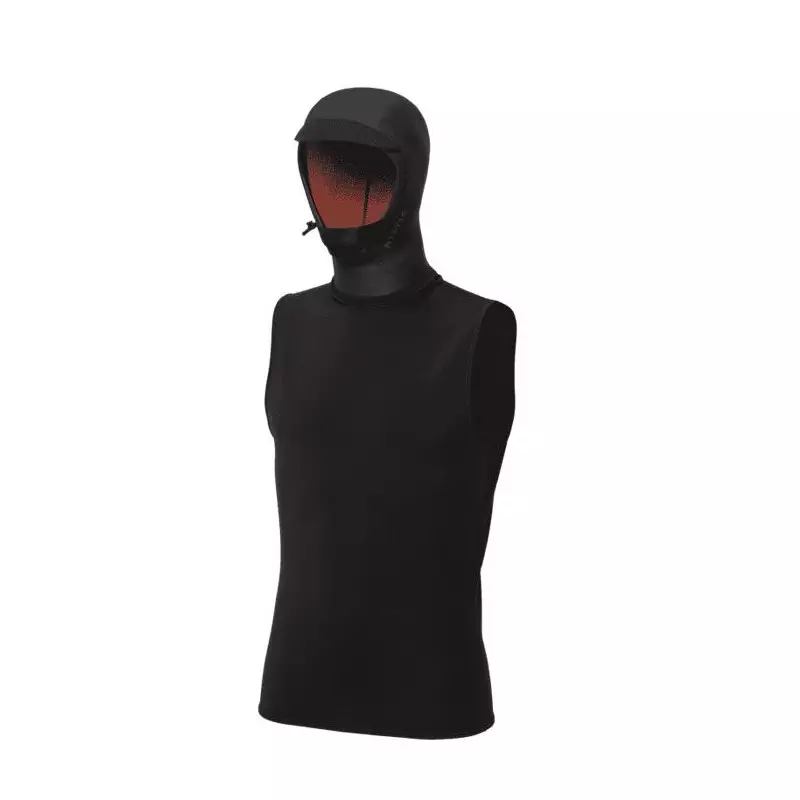Top néoprène avec cagoule MYSTIC Neoprene Top with hood 3/2mm Black