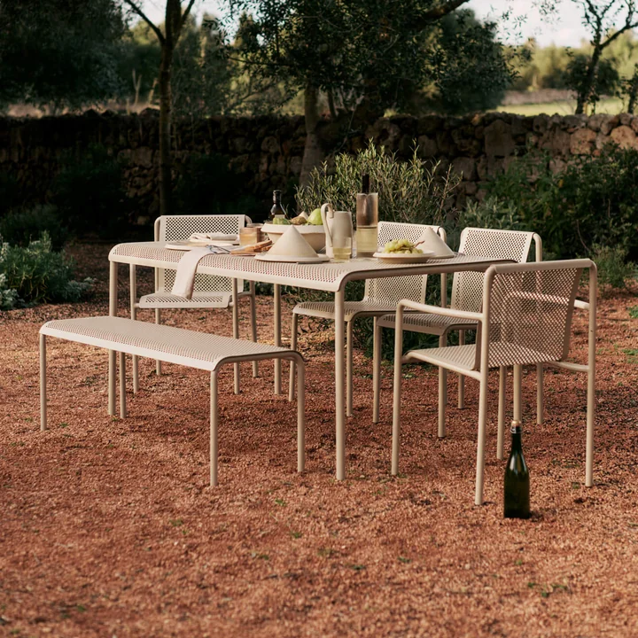 Ferm Living - Dapple Gartenbank, 130 cm, dark chocolate