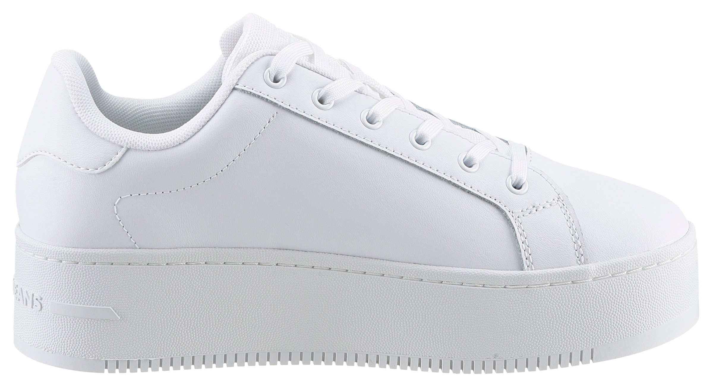 Tommy Jeans Plateausneaker »TJW FLATFORM ESS«  , Freizeitschuh, Halbschuh, Schnürschuh mit gepolstertem Schaftrand