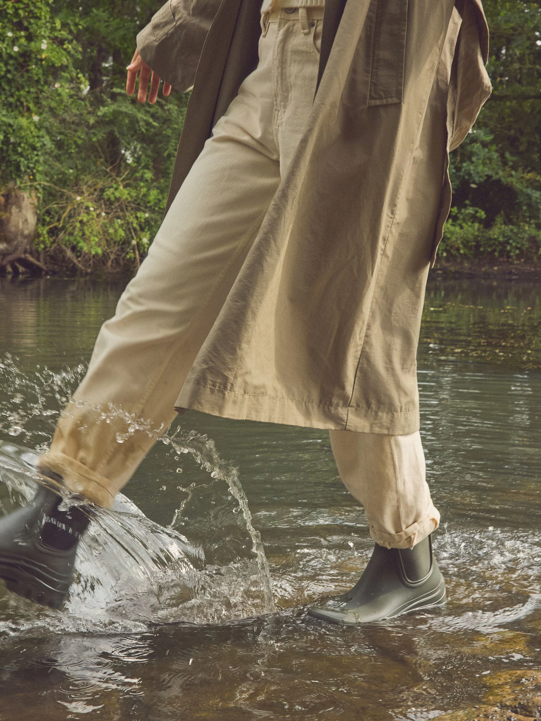 Kakigroen - Faux Fur Lined Chelsea Ankle Wellies