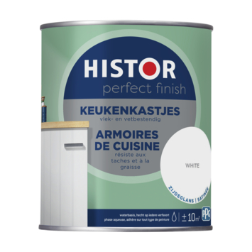 Histor Perfect Finish keukenkastjes binnenlak zijdeglans 7000 wit 750 ml