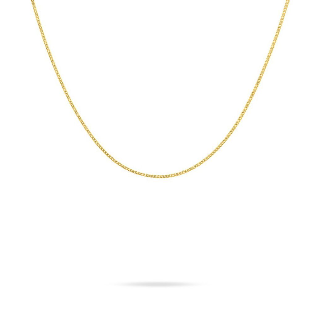 Chaîne Ixia Maille Gourmette Diamantee Or Jaune