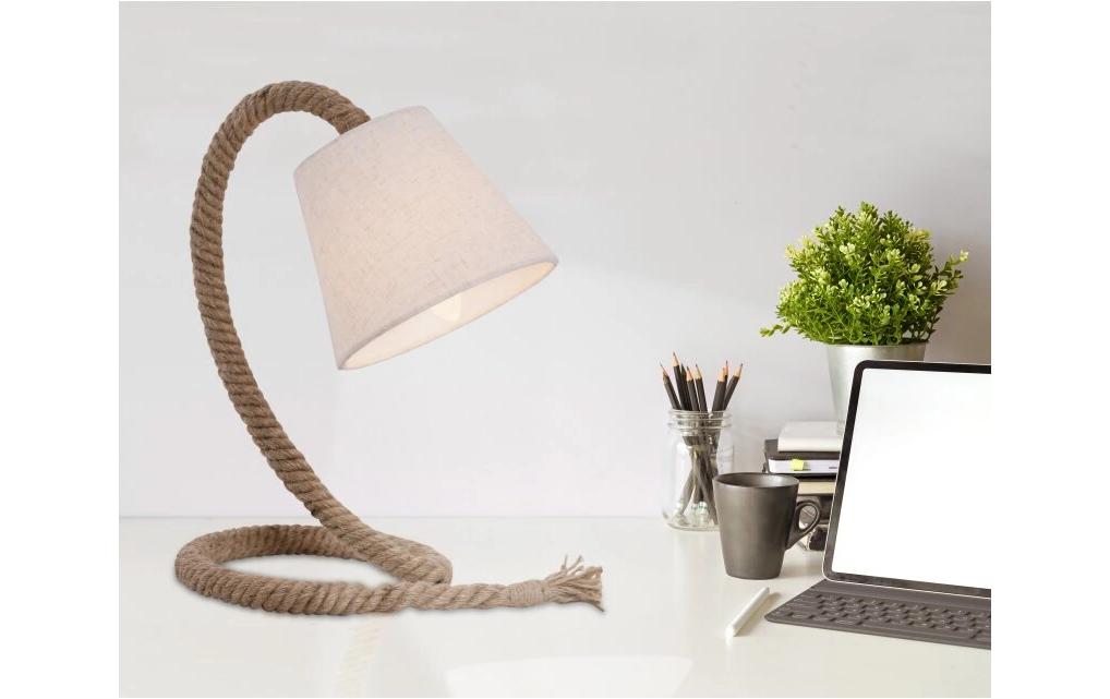 Tischleuchte mit Textilschirm «Rope» 35 cmTextil-Tischlampe