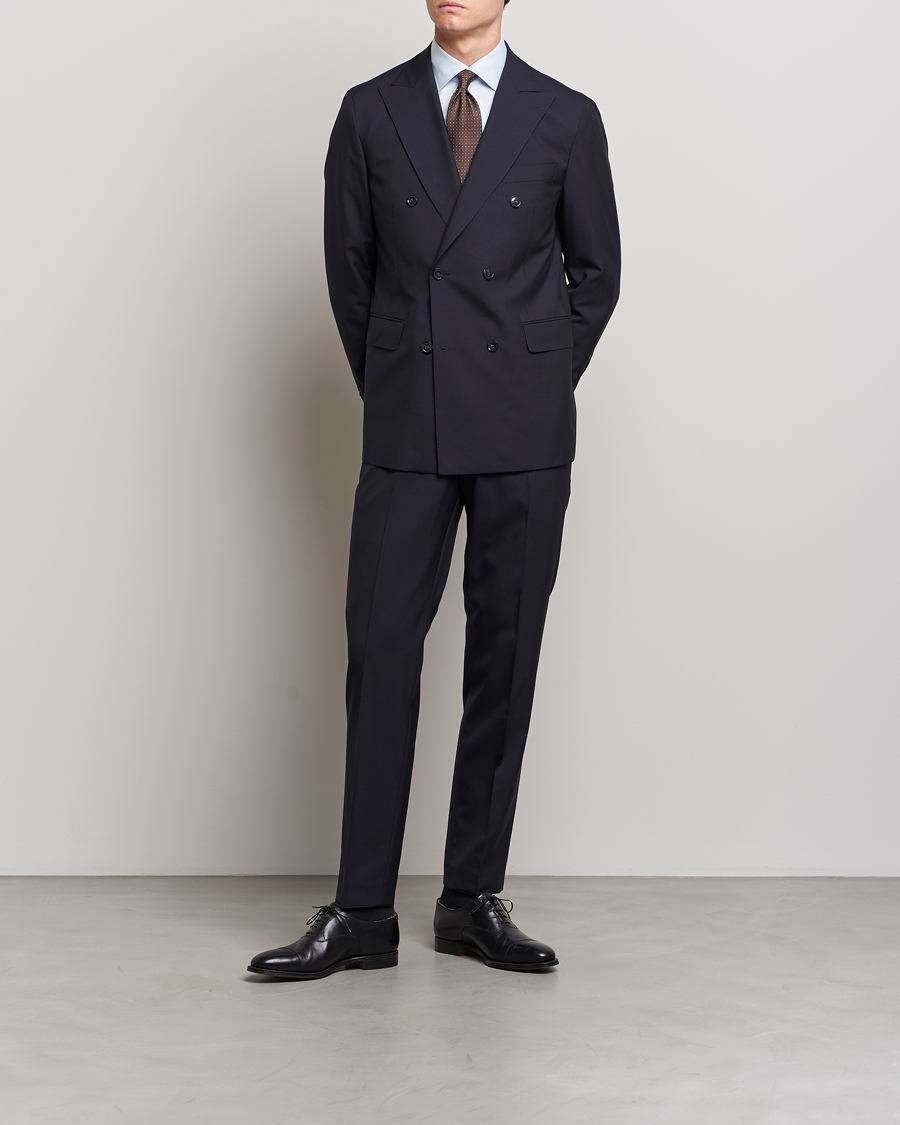 Oscar Jacobson Farris Wool Suit Navy