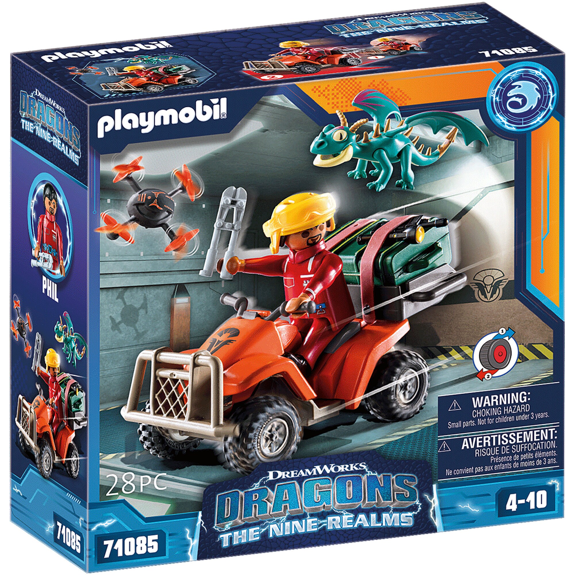 PLAYMOBIL Konstruktionsspielzeug Dragons: The Nine Realms - Icaris Quad & Phil
