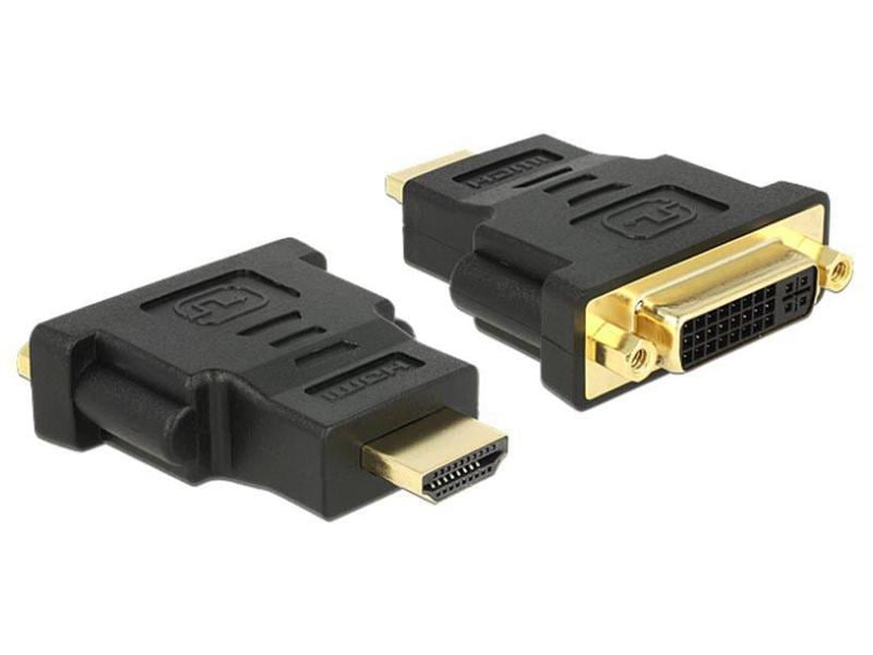 Delock Adapter HDMI - DVI-I, 4K/30Hz Umwandlung von HDMI in einen DVI Port