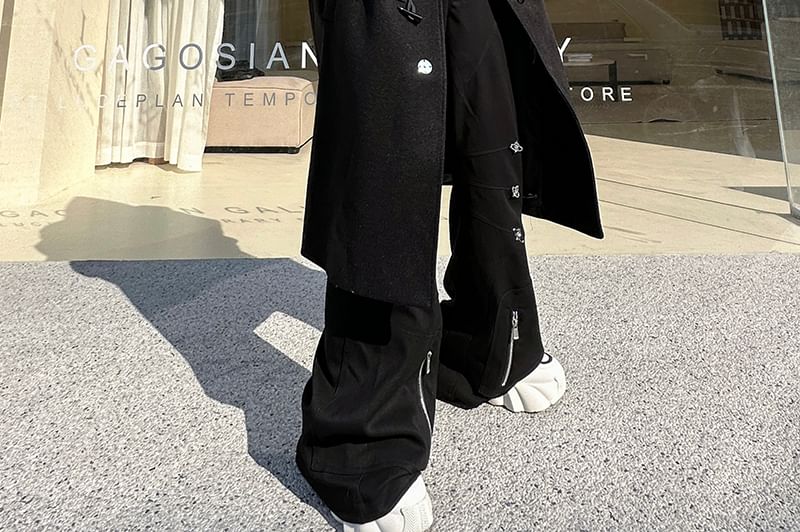 Patow - Effen duffelcoat met capuchon