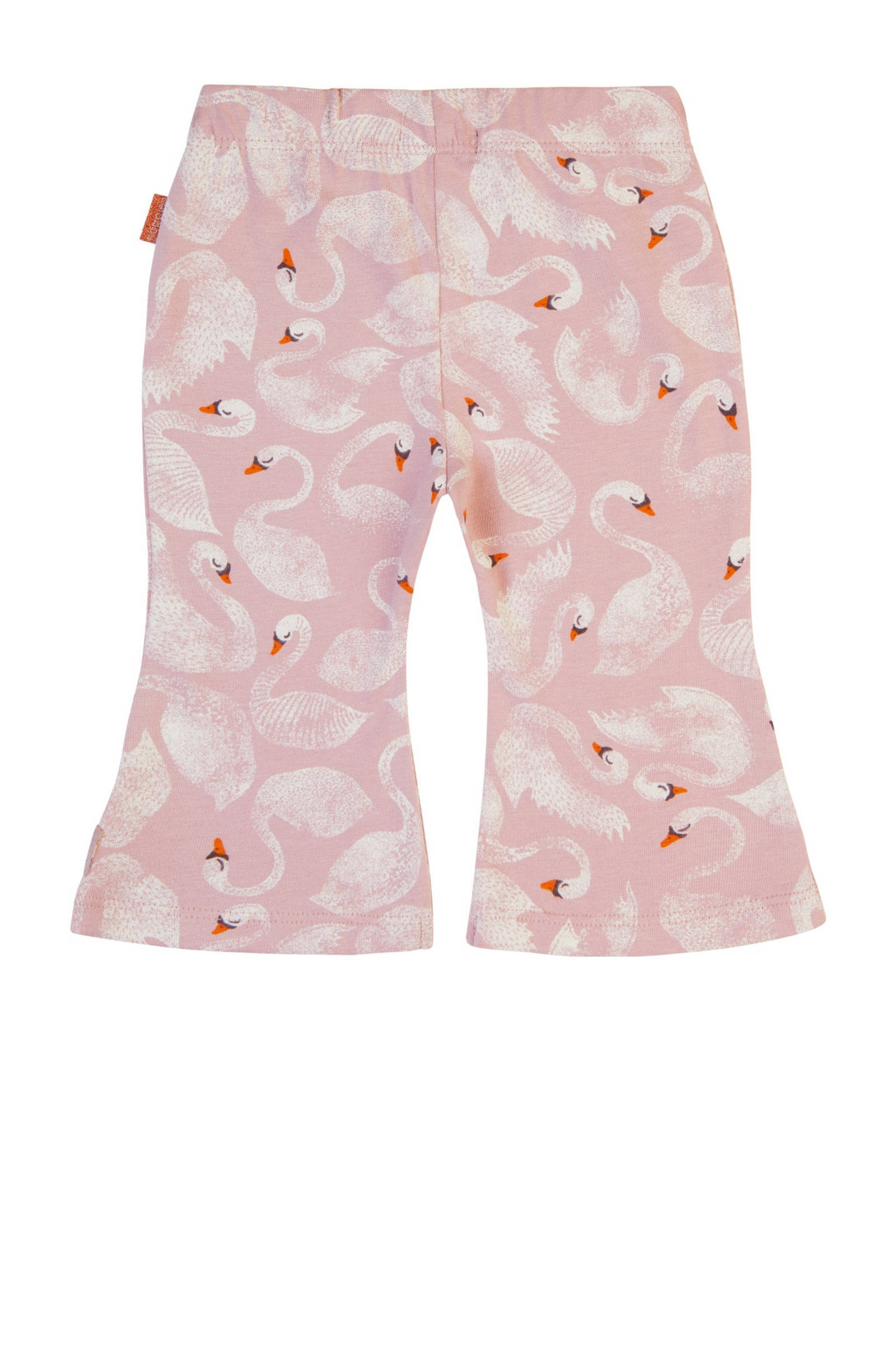 Noppies baby flared broek met all over print roze