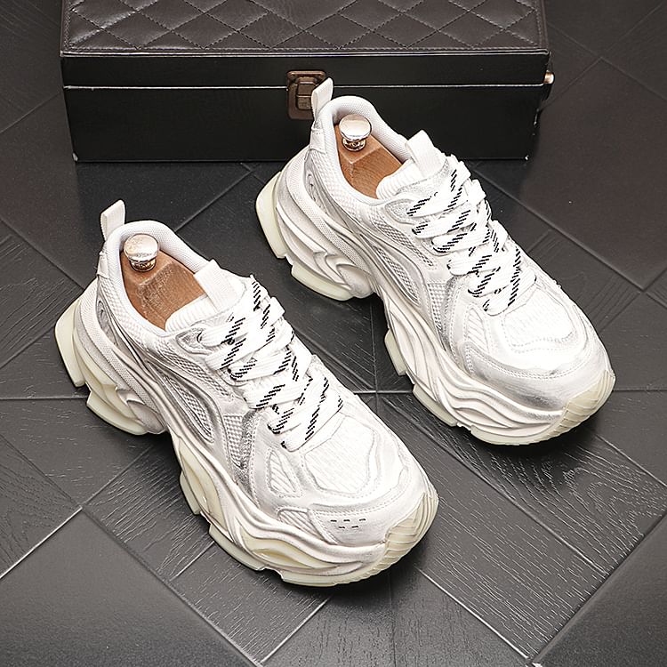 Mr Ozera - Platform Panel Mesh Sneakers