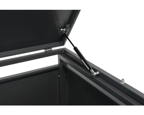 WESTMANN bakkenopbergbox inclusief gasveren en dekseldempers, 132 x 80 x 116 cm, antraciet