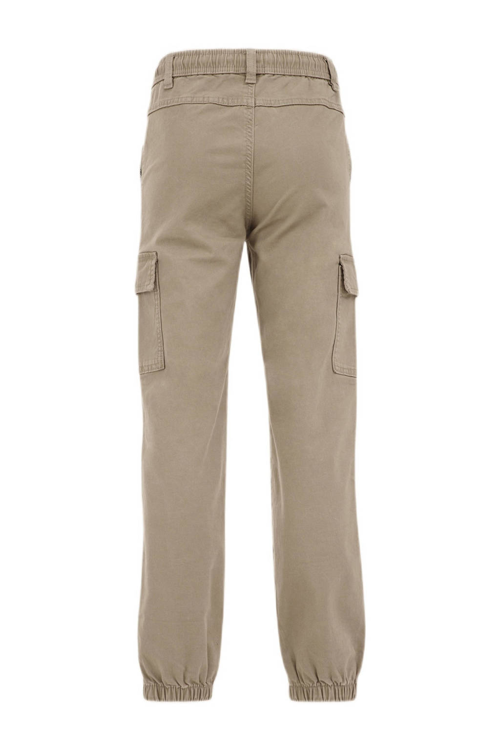 WE Fashion slim fit cargobroek kaki