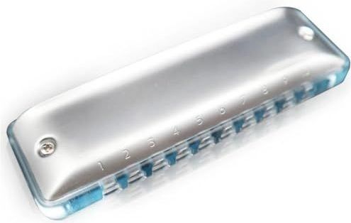 Beginners Mondharmonica Lichtblauwe Acryl Kam 10 Gaten Diatonische Mondharmonica(B)
