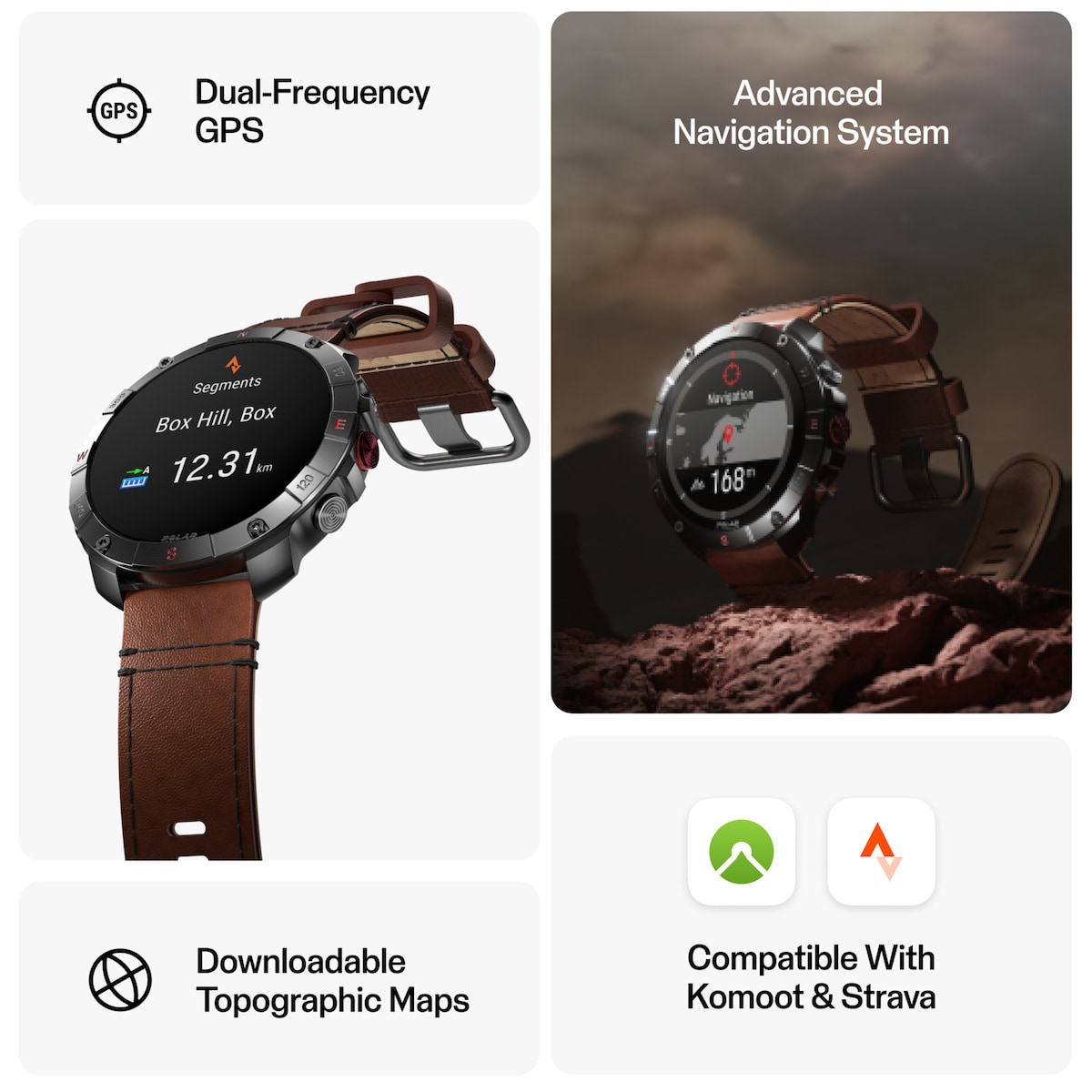 Polar Grit X2 Pro Sport Watch M/L (Titan/Stål)