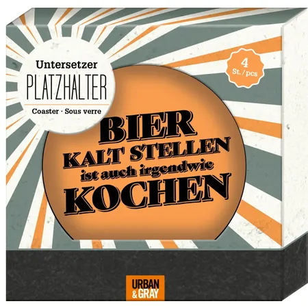 Die Spiegelburg Untersetzer PLATZHALTER Urban & Gray (4er Set)