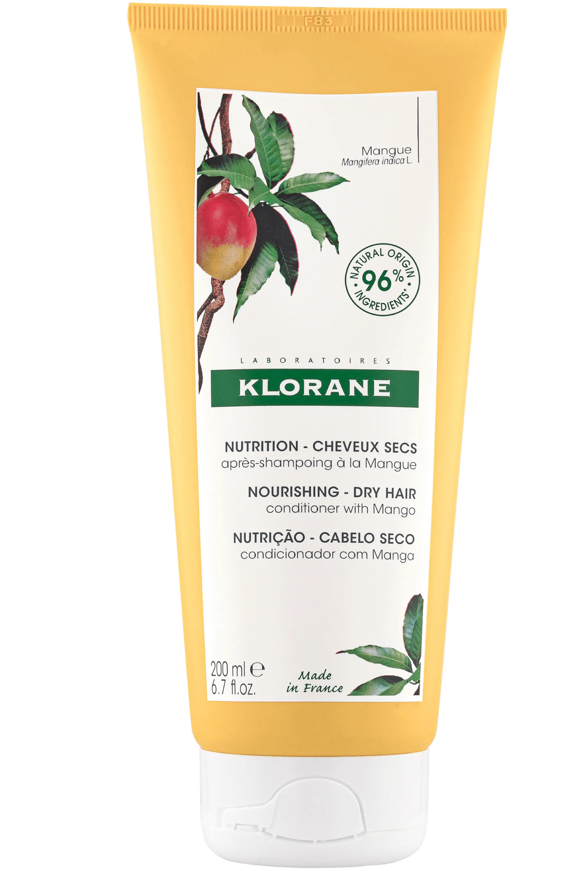 Klorane Après-shampoing nutrition à la mangue pour cheveux secs-200 ml