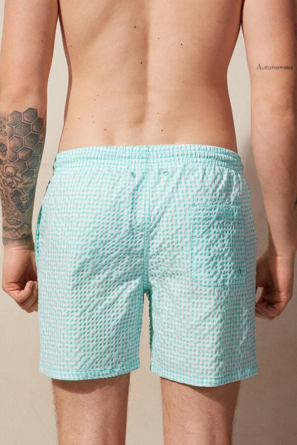 Maiô boxer Sirsaca com estampa Vichy