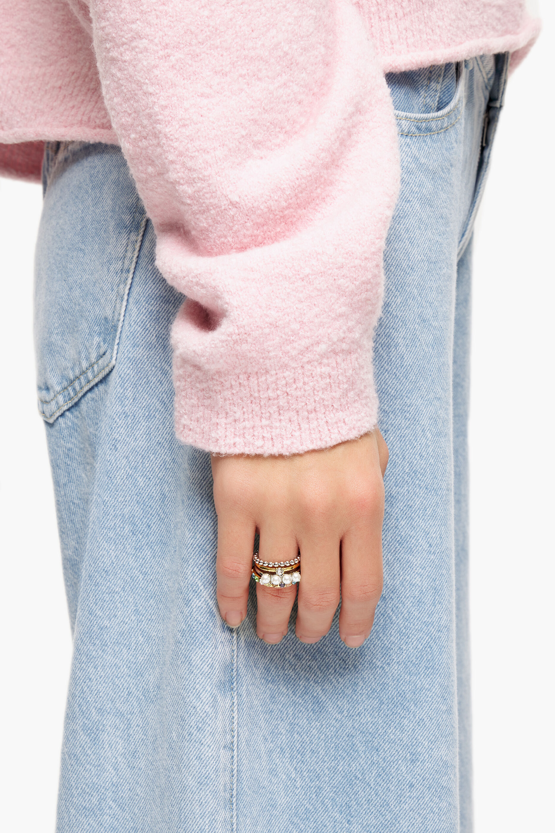 Conjunto de anéis de cristal