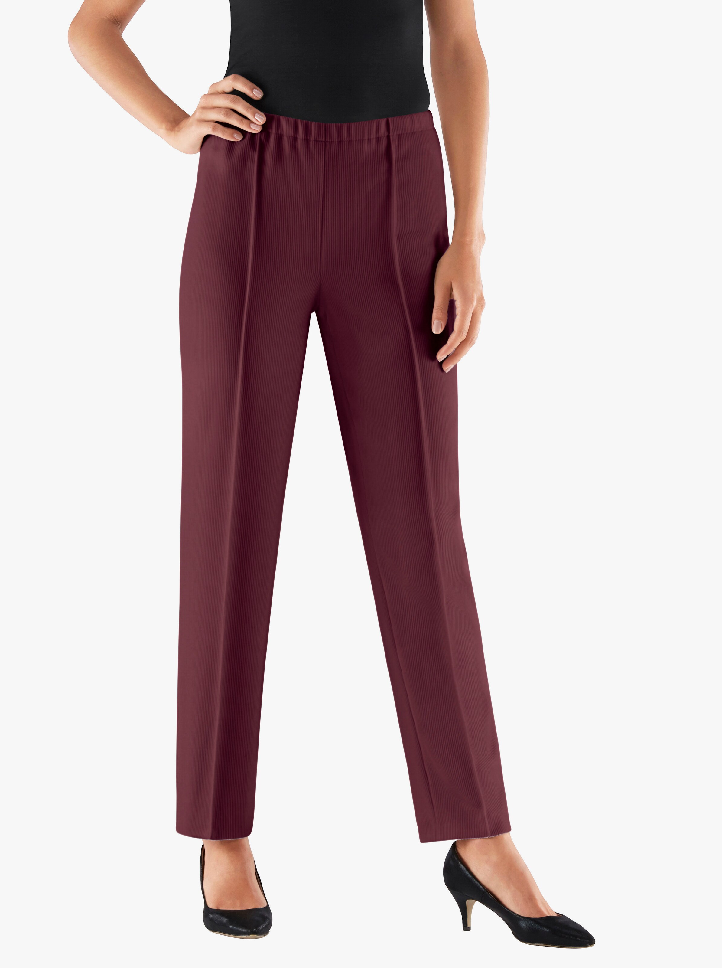Jerseyhose mit Ripp-Struktur