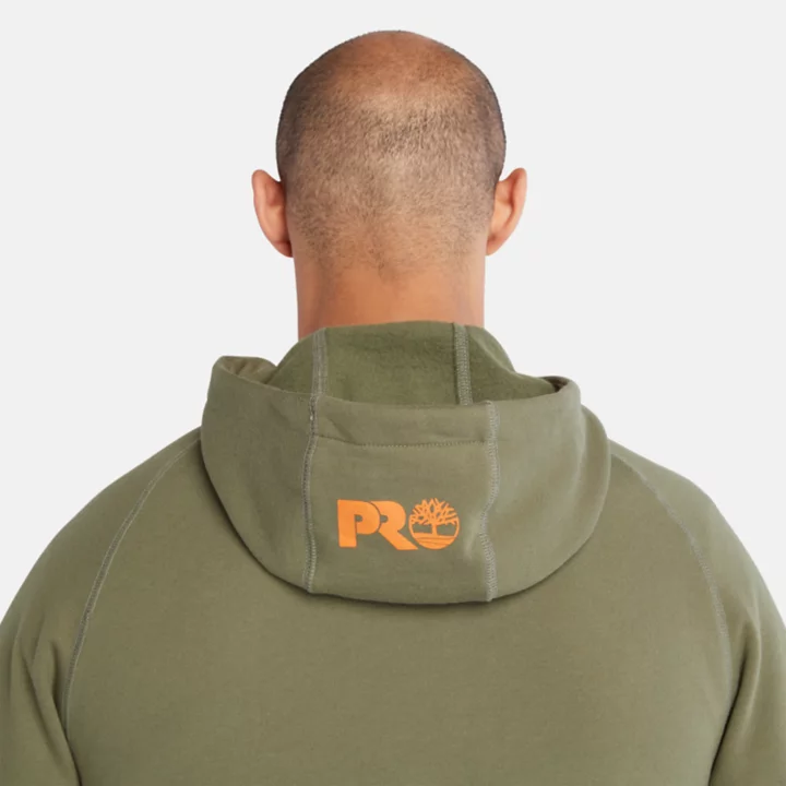 Moletom com capuz Timberland PRO Hood Honcho Sport para homens na cor verde.