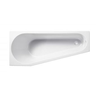 Wisa Avellino kunststof bad acryl afgeschuind links 160x70x40cm z. poten wit