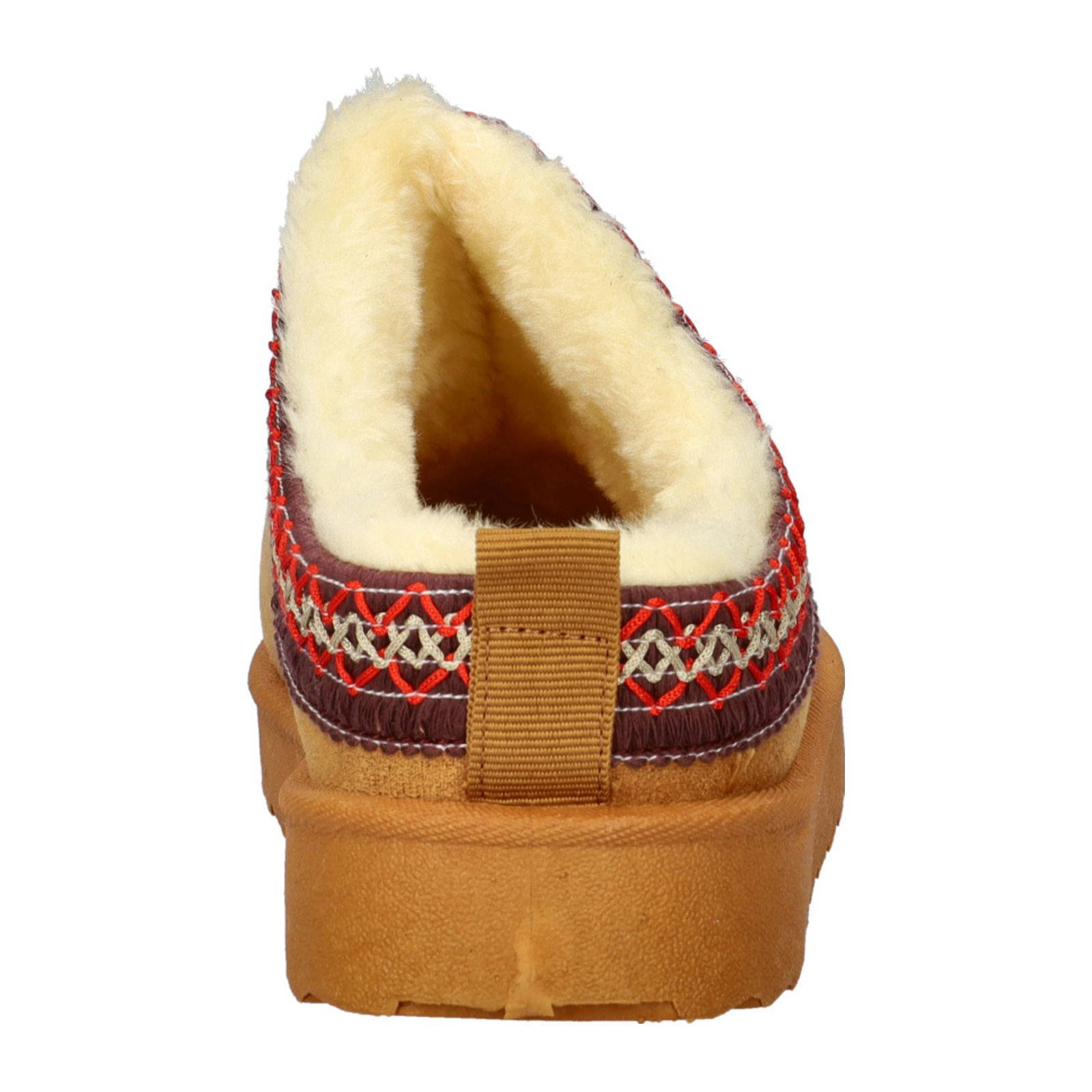 Nelson Home suède pantoffels cognac