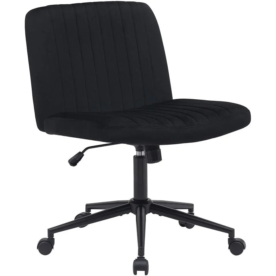 CLP Bureaustoel Kingman zwart Frame - Fluweel - zwart