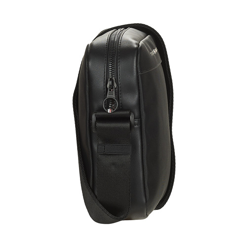 Tommy Hilfiger - TH PIQUE PU MINI REPORTER - Noir