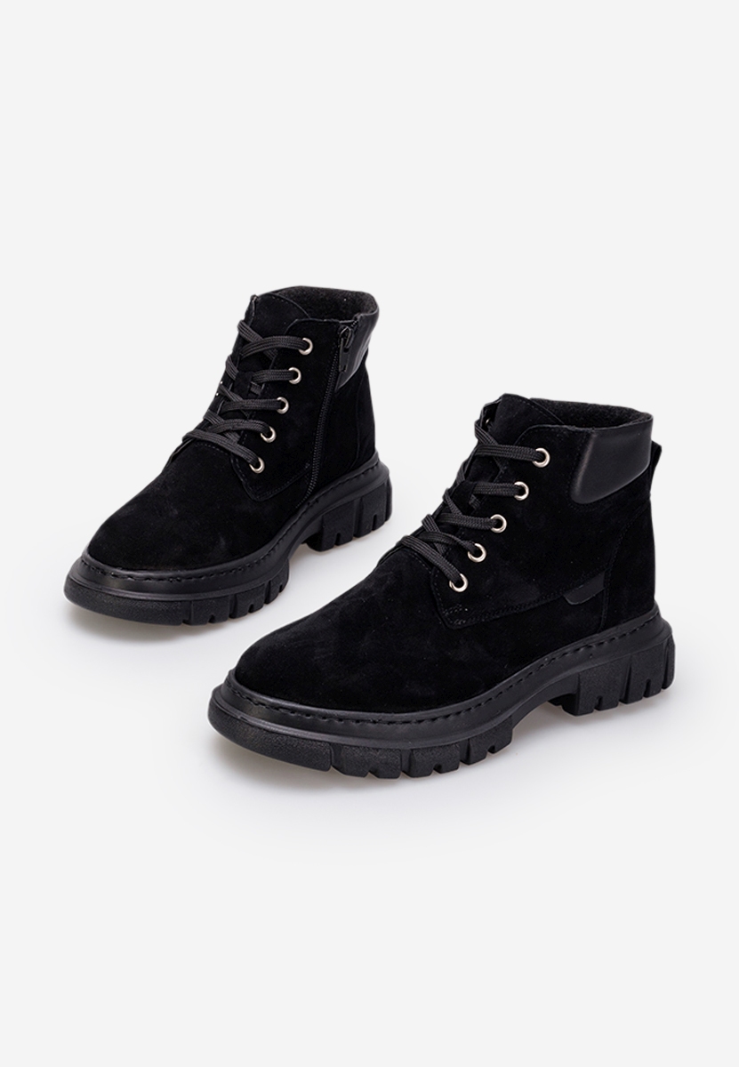 Bottines femme en cuir noires Aiqua