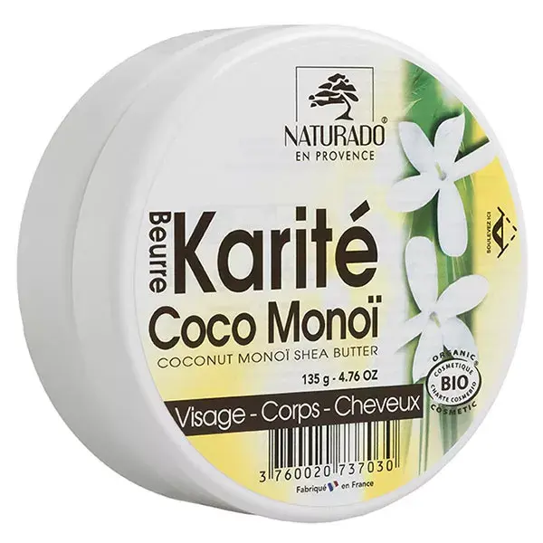 Manteiga de Karité Orgânica Naturado com Coco e Monoi 150ml