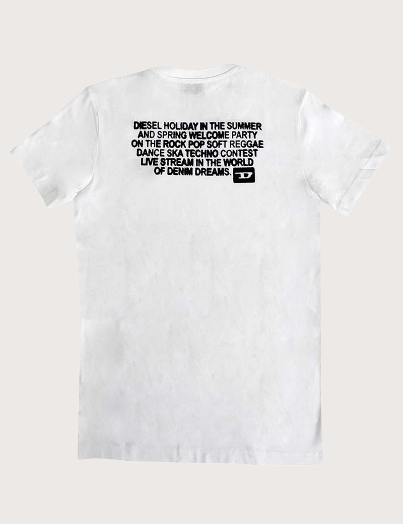 DIESEL T-SHIRT HOMME LOGO CŒUR DIEGOR BLANC