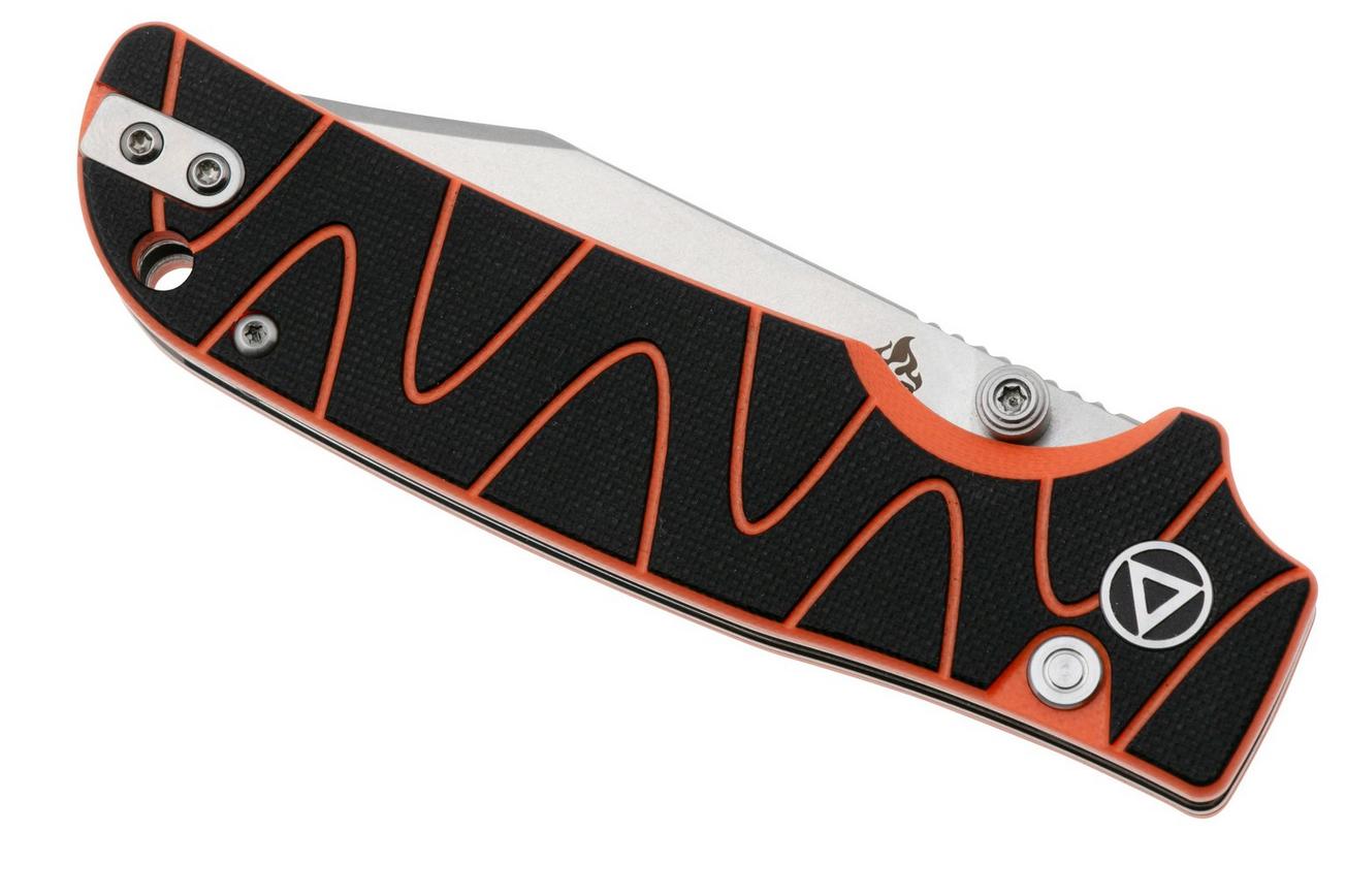 QSP Knife Kali QS159-D1 Stonewashed 14C28N Black Orange G10, zakmes, Keanu Alfaro design
