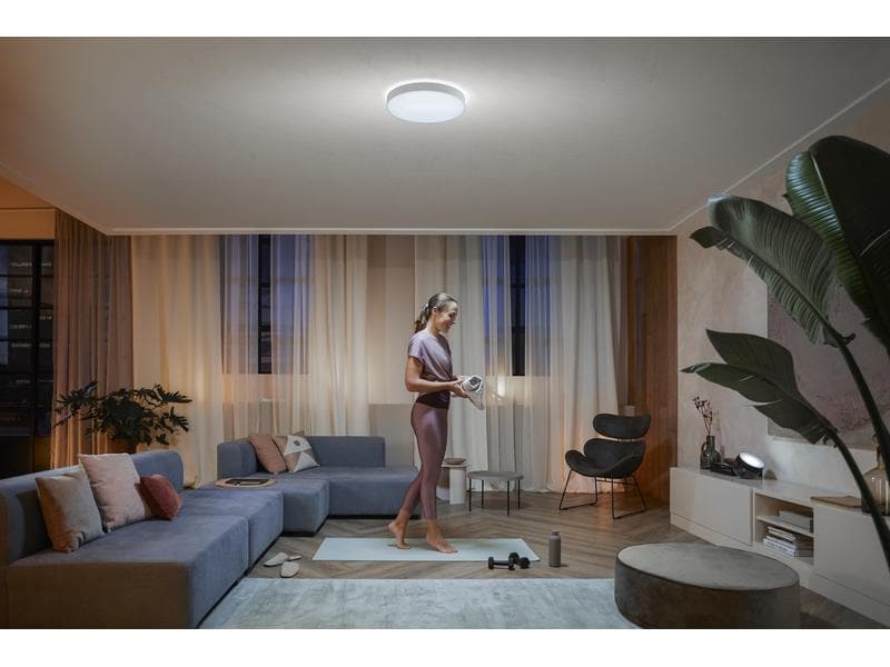 Philips Hue White Amb. Enrave Deckenleuchte L weiss 3300 lm Deckenlampe steuerbar mit Philips Hue