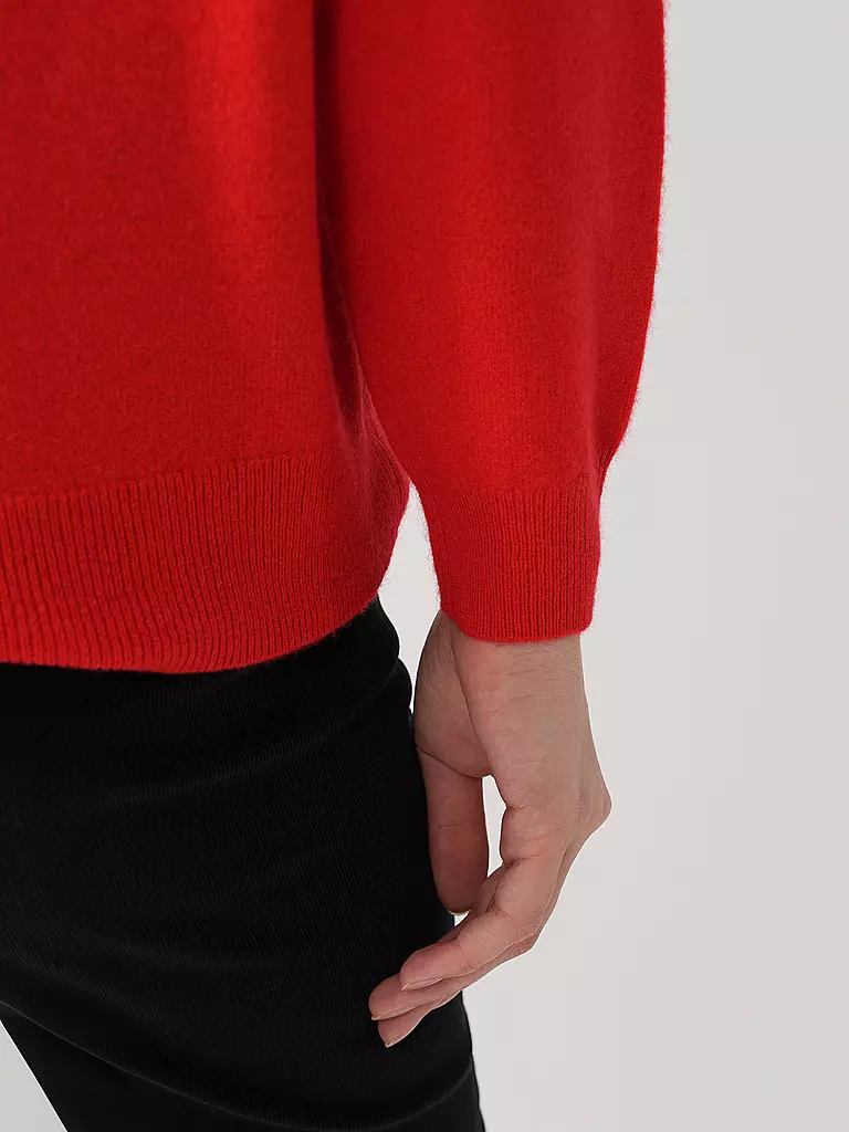 LES TRICOTS DE LEA Kaschmirpullover MAPOUPETTE rot