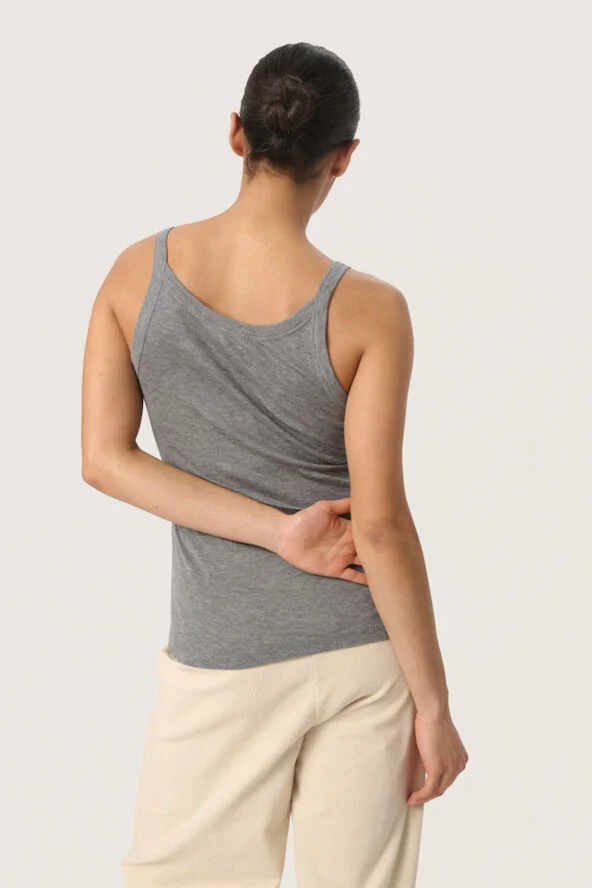 Soaked in Luxury SLFauna Tank Top Grey melange