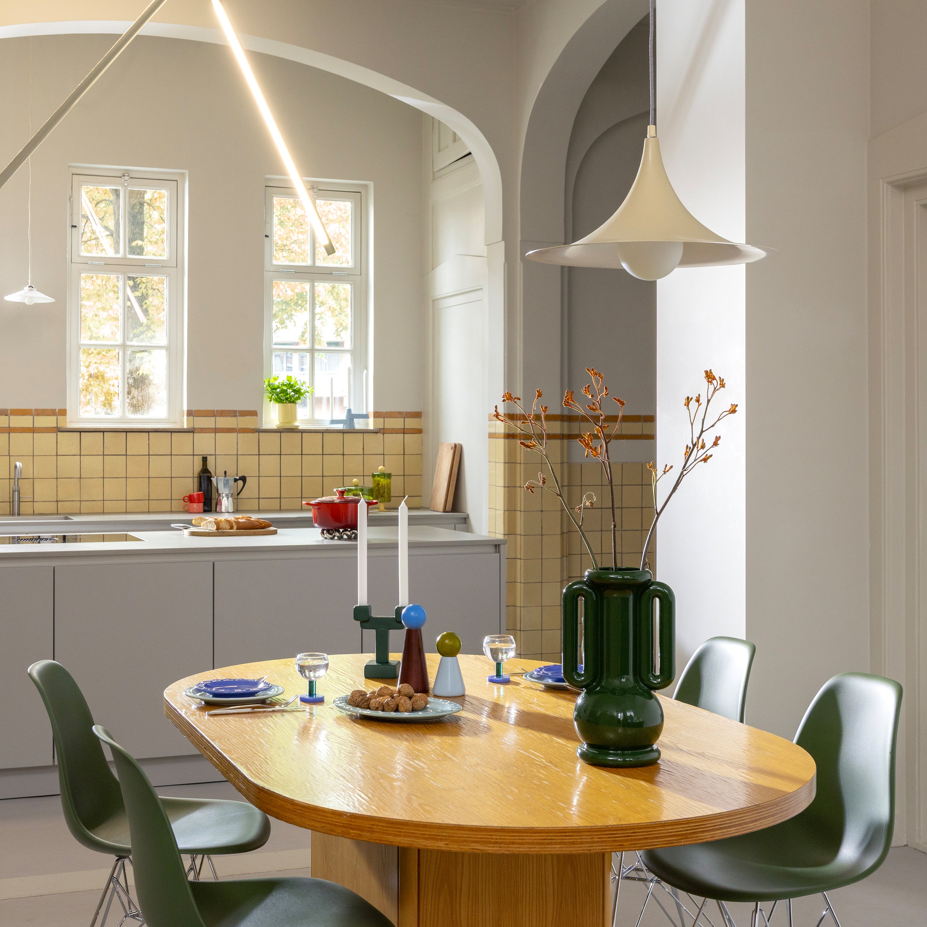 &k amsterdam Amfora Vaas - Groen