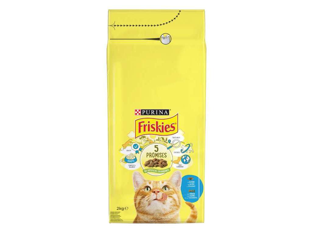 RAÇÃO PARA GATO FRISKIES COM SALMÃO E VEGETAIS 2KG