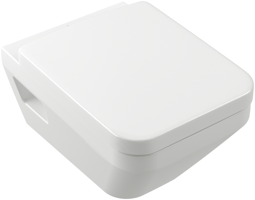 Villeroy & Boch Architectura randloos toilet CeramicPlus met AntiBac en TwistFlush rechthoekig wit glans