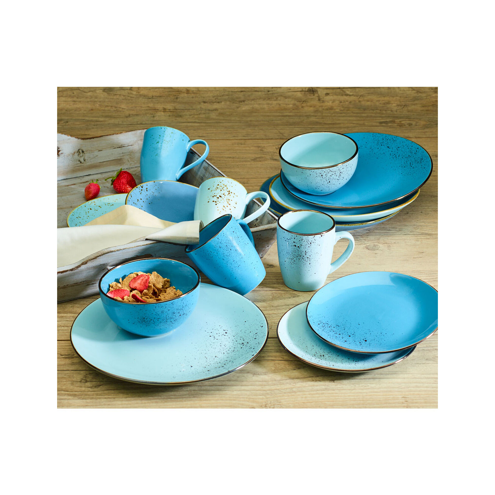 Geschirr-Set Blue, 16–teilig