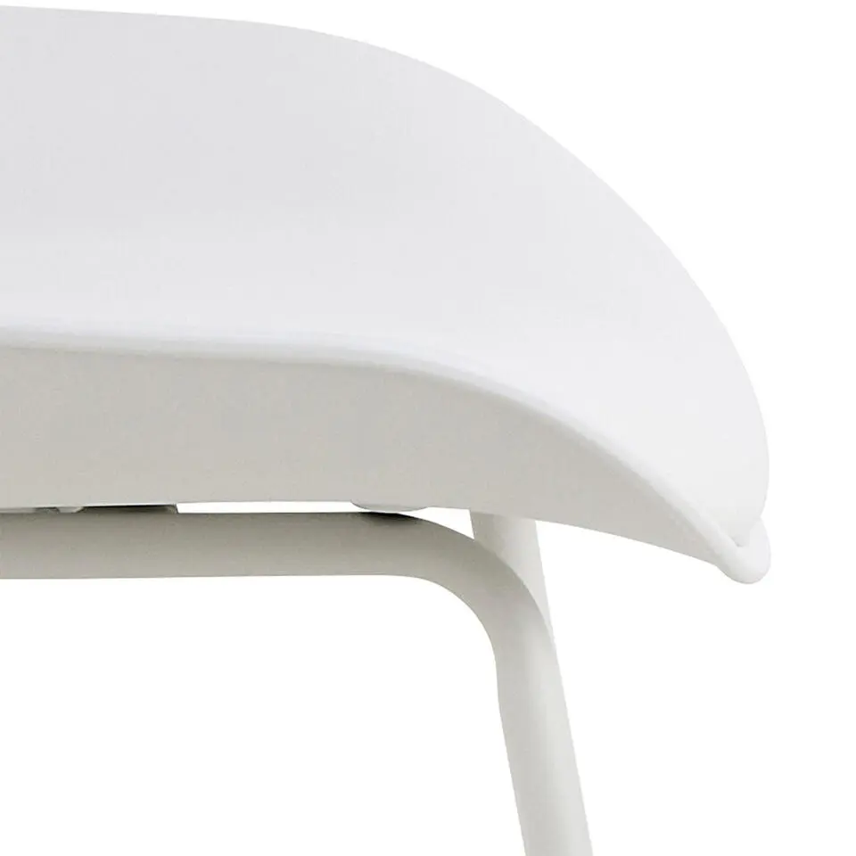 Hioshop Torino barstoel counterstoel PU kunstleer wit