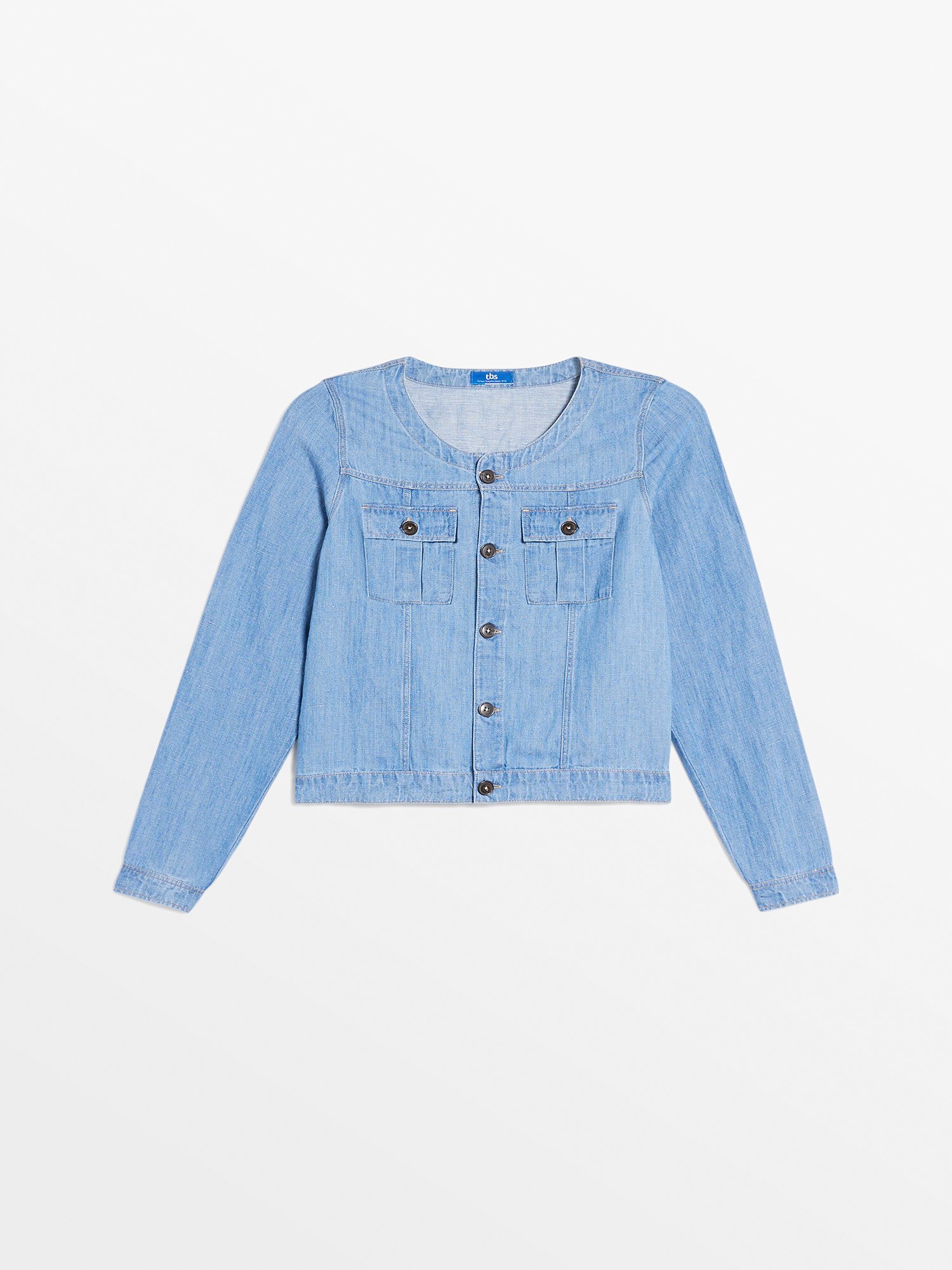 Veste Femme En Jean En Lin Bleu